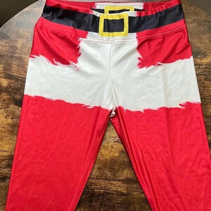 Ladies Santa Christmas leggings. Size: L/XL.